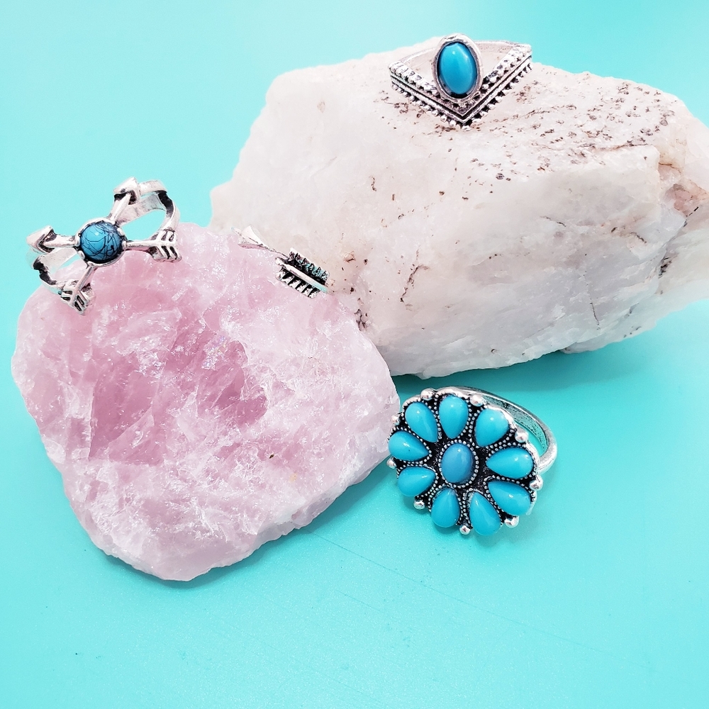 ❌️SOLD❌️Turquoise ring bundle!